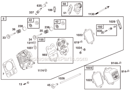 Page C Diagram and Parts List for 124435 8101 Briggs and Stratton Engine